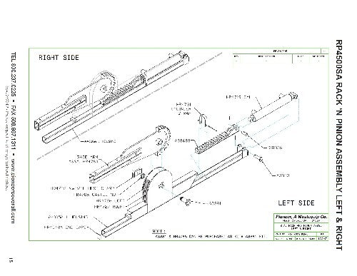 Pioneer Rack N' Pinion RP4500SARG Strong Arm Tarping Sytem - kym-industries